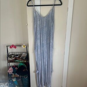 Final Touch Light Blue Patterned romper